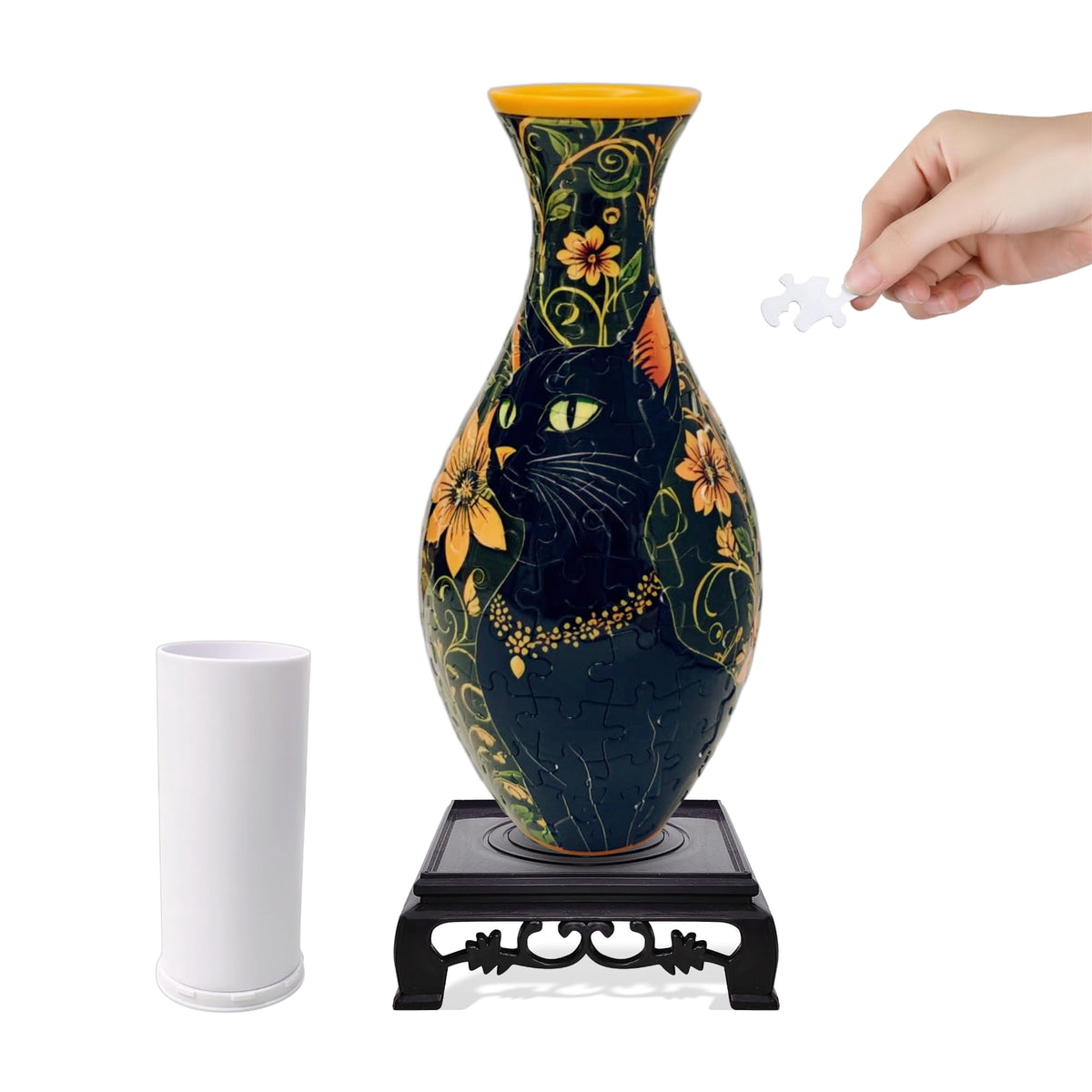 3D Puzzle Vase for Adults, Creative Vase Puzzle for Flowers(Secret Butterfly)