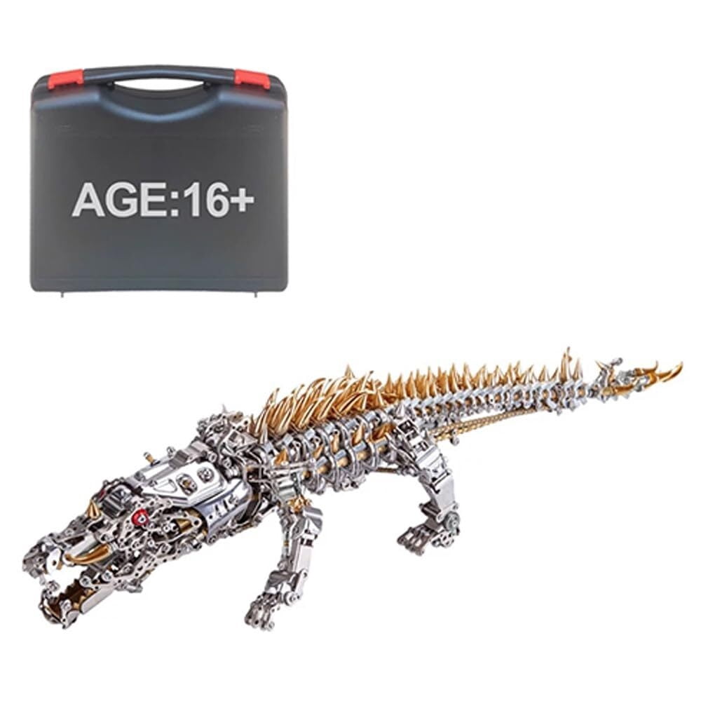 3D Steampunk Mechanical Dragon Model Kit - 2900+ PCS Metal Puzzle for Adults - Intricate Three-Headed Dragon Assembly Gift