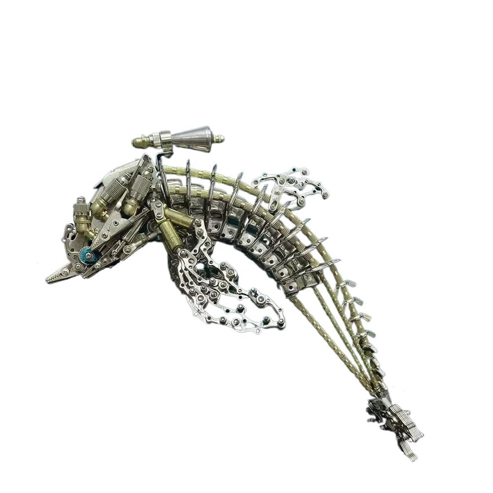 3D Steampunk Mechanical Dragon Model Kit - 2900+ PCS Metal Puzzle for Adults - Intricate Three-Headed Dragon Assembly Gift