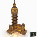 3D Wooden Puzzle for Adults, Big Ben London Clock Tower Model Kit with LED | Warm LED Display, DIY Model Building, Home Decor, Gift for Adults & Puzzle Lovers，595PCS，Laser-Cut Wood Pieces