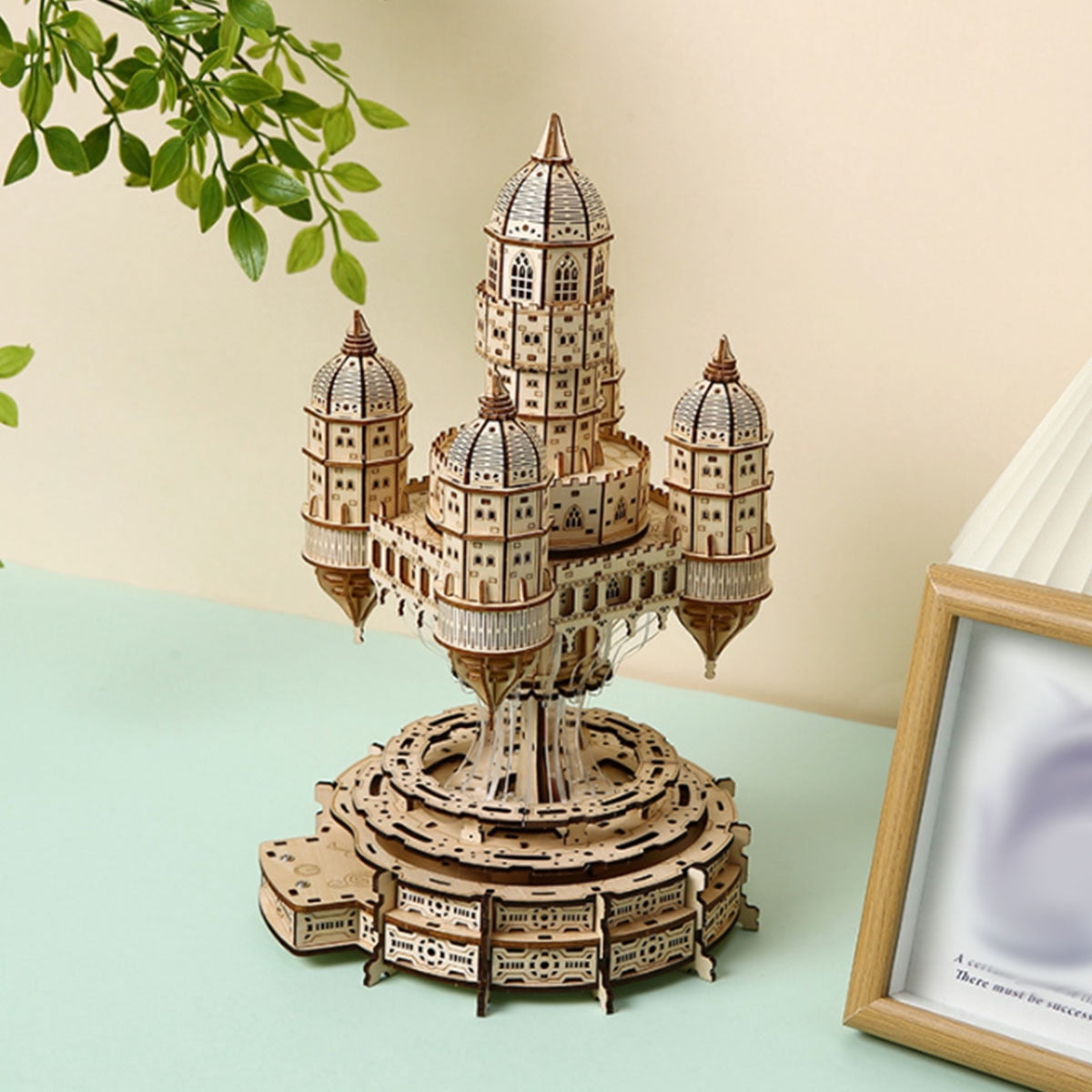 3D Wooden Puzzle Interstellar Battleship Model Kit, DIY Sci-Fi Spacecraft Building Set, Handcrafted Futuristic Decor, Best Gift for Science fiction fans