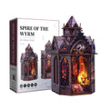 3D Wooden Puzzle Tower Of Dragon Rest Gothic Steampunk Castle, 142 PCS, DIY Assembly Moving Animal Model Kit For Adult Collectors, Home Decor And Creative Gifts