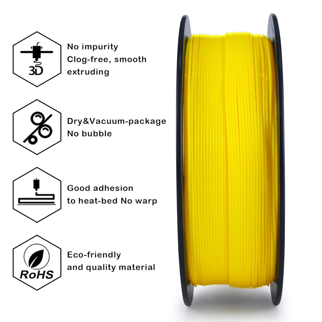 Ziro 3D PLA PRO Filament, 1.75mm 1kg, Metallic Silver