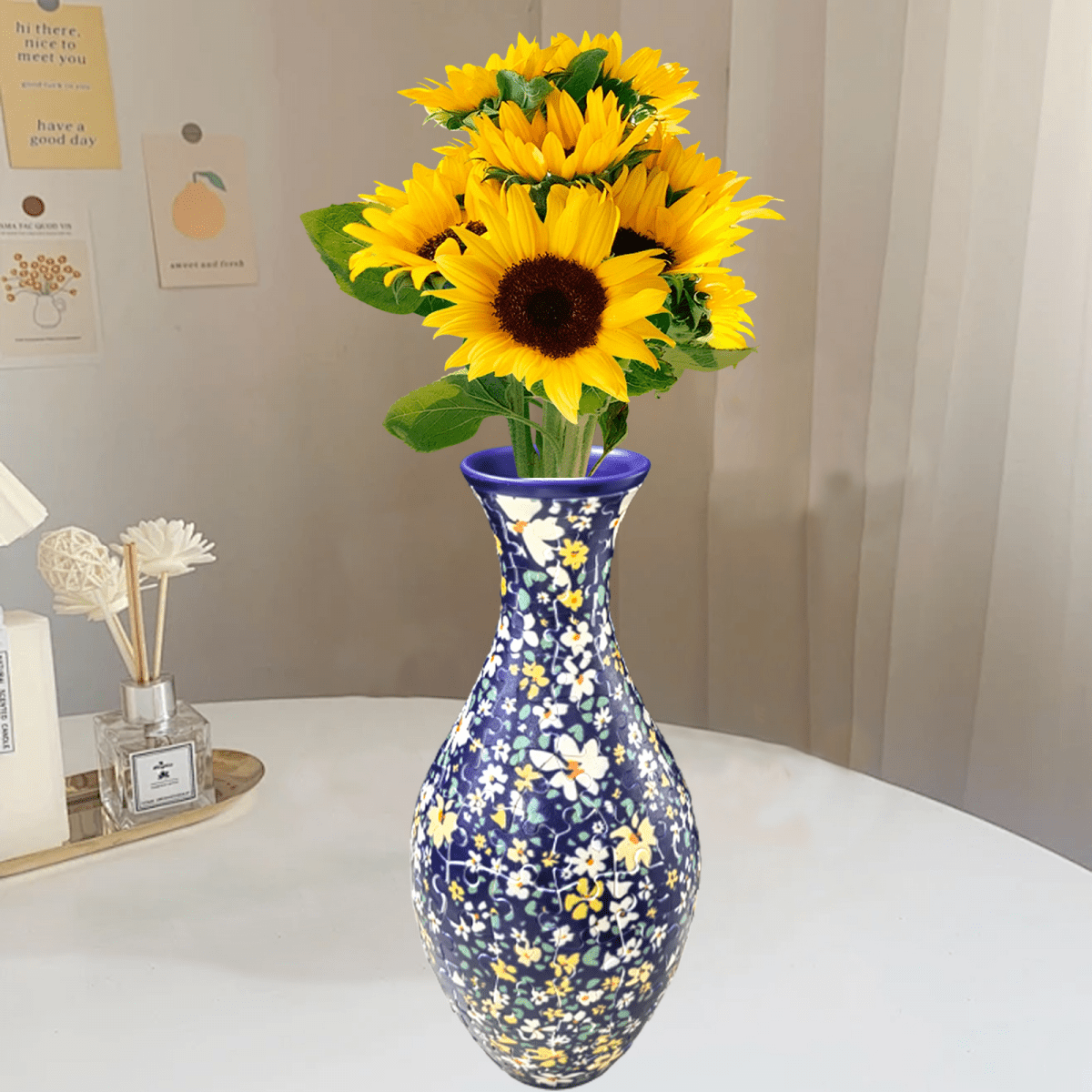 3D Puzzle Vase with 160 3D Jigsaw Puzzle Pieces for Adults & Kids Flower Arrangement Home Decor
