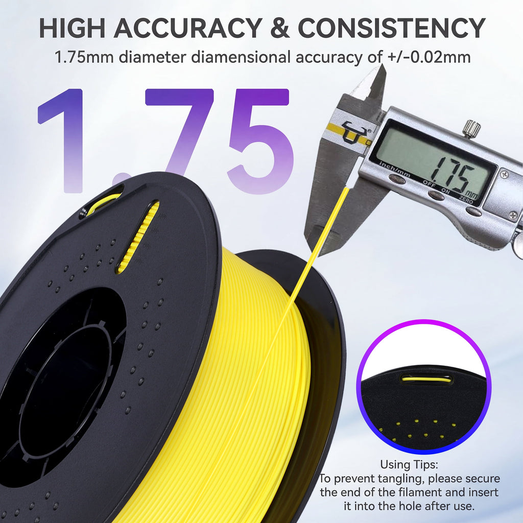 Epelay PLA Plus 3D Printer Filament, 1.75mm, 1kg Spool, White, Compatible with Most FDM Printers