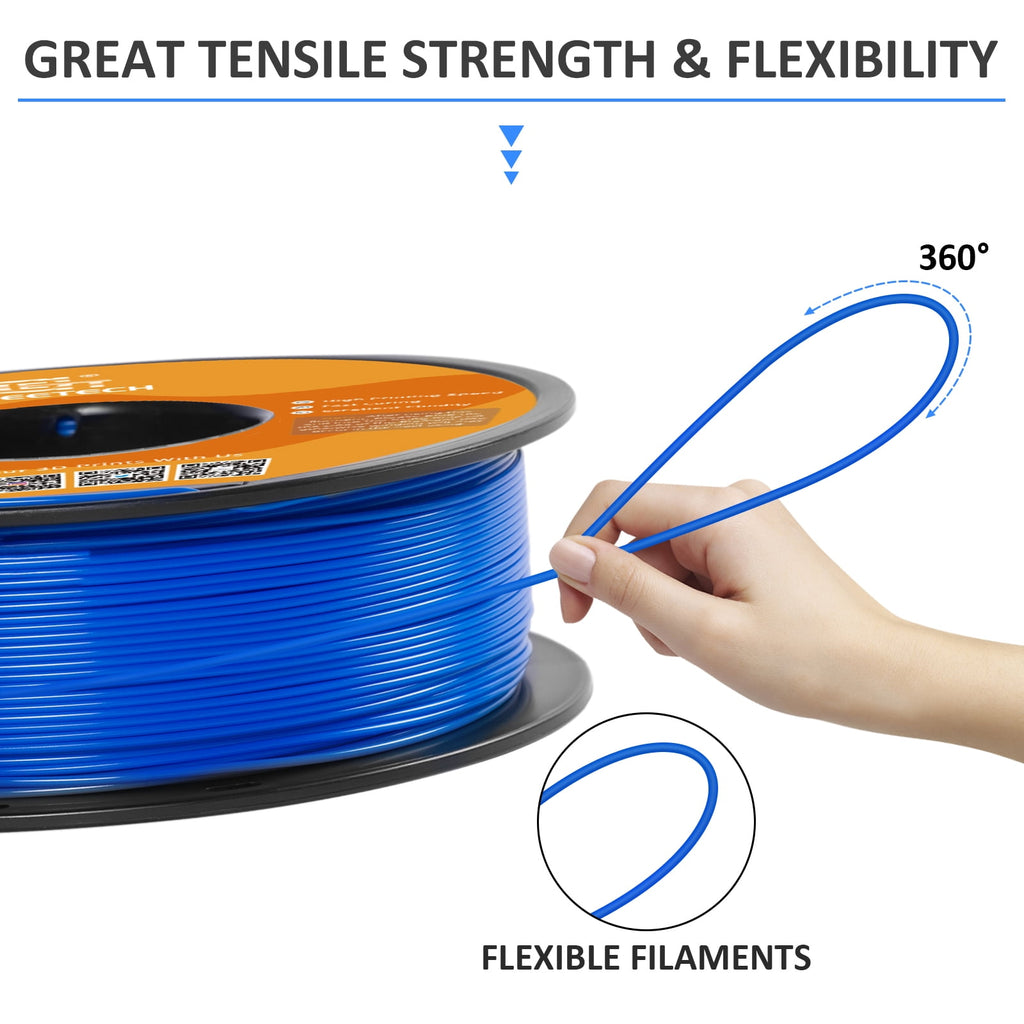 Geeetech 1.75mm PLA 3D Printer Filament, 1kg Spool (2.2lbs), Dimensional Accuracy +/- 0.03mm,yellow