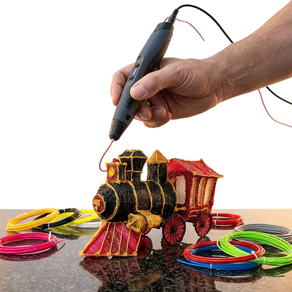 10 Color 1.75mm PLA 3D Printer Filament, 100 Feet, Compatible with 3D Printing Pens
