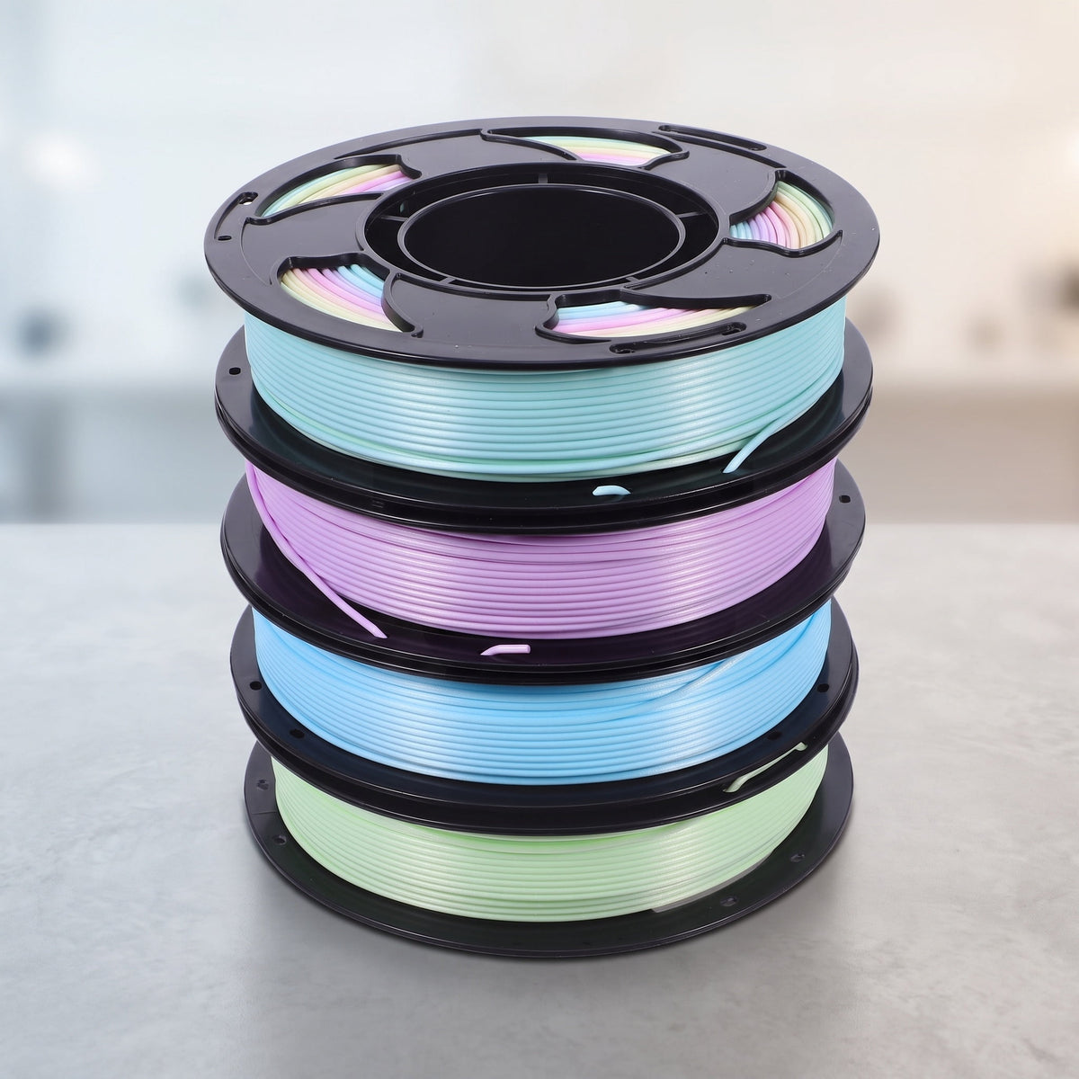 FOMIYES Compact Assorted Pla Filament Roll 1.75mm for Creative 3D Printer Use and Easy Storage