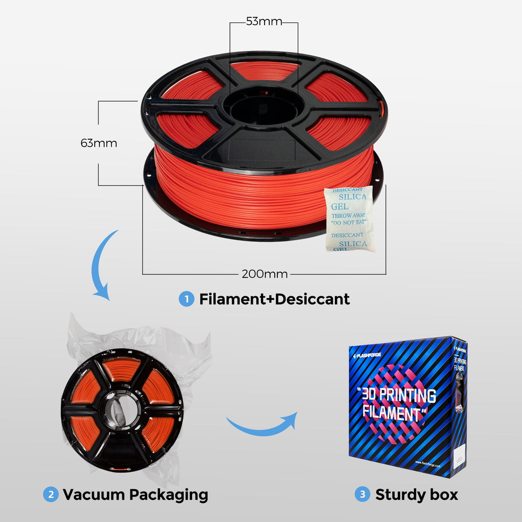 Flashforge ABS Pro Filament 1.75mm, 1KG/2.2lbs ABS Pro 3D Printer Filament, Purple