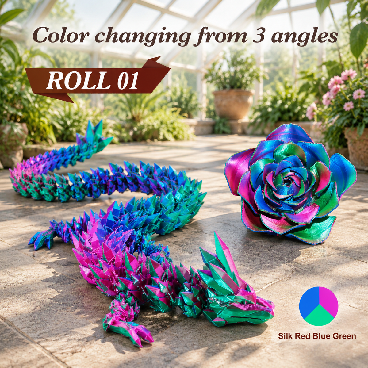 Pla 3d Printerment Silk Bundle 2kg 1.75mm Shiny Dual Color Change By Angle Printing Of Black/red 1kg X 2 Spools