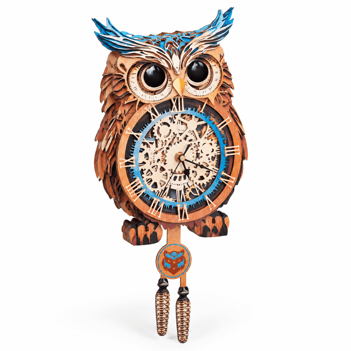 Butterfly Clock 3D Wooden Puzzle Clock DIY Mechanical Craft Kit for Adults Teens