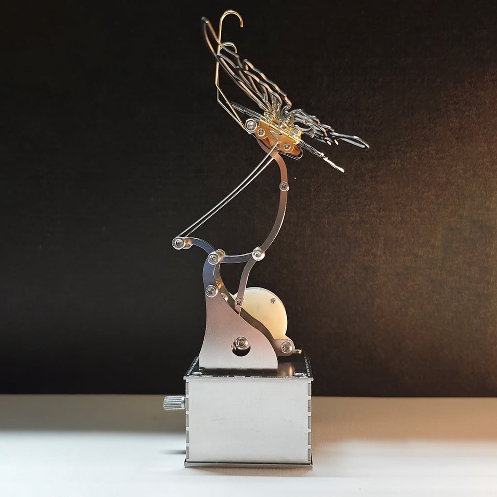 Hummingbird 3D Metal Puzzle for Adults, Mechanical Dynamic Bird Metal Model Kit with Transmission Mechanism, DIY Assembly Bionic Bird 3D Puzzle Jigsaw Animal, Semi-Finished