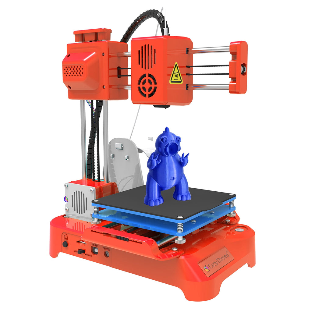 EasyThreed 3D Printer for Kids Mini Desktop 3D Printer 100x100x100mm Print Size No Heated Bed One-Key Printing with TF Card PLA Sample Filament for Beginners Household Education