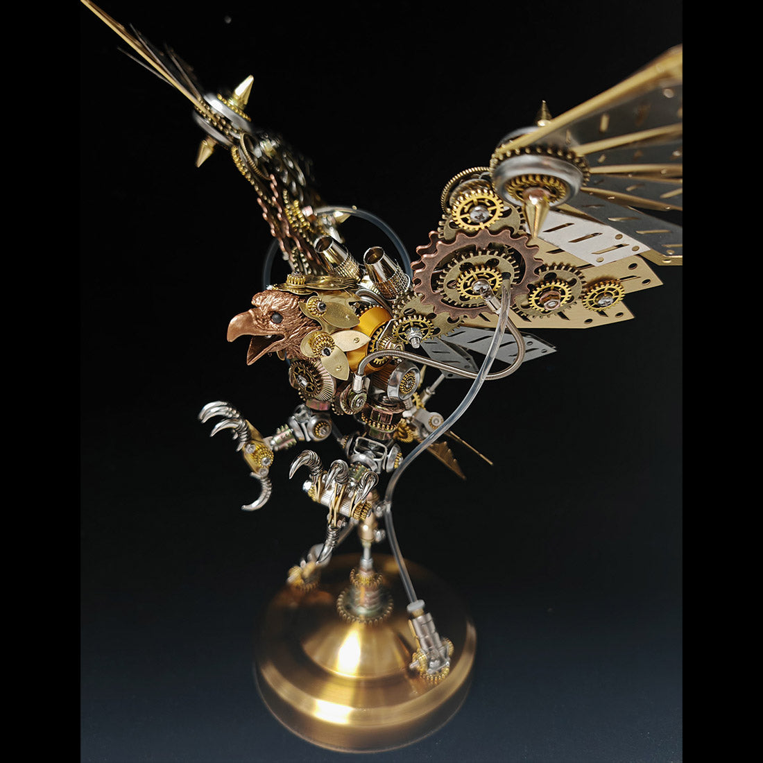 Hummingbird 3D Metal Puzzle for Adults, Mechanical Dynamic Bird Metal Model Kit with Transmission Mechanism, DIY Assembly Bionic Bird 3D Puzzle Jigsaw Animal, Semi-Finished