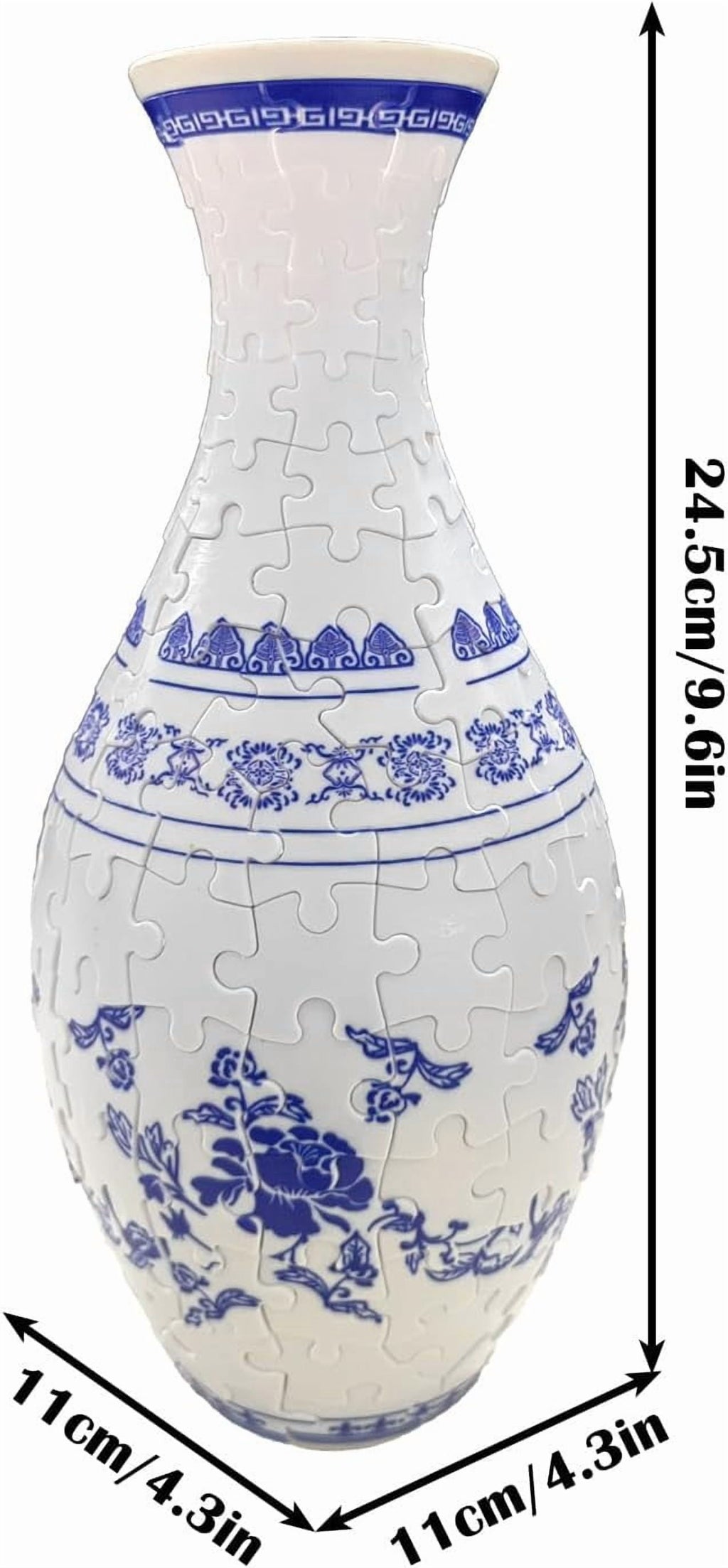Emboadlie/Presumablyi/Minutetiny 3D Puzzle Vase, 3D Flower Vase Puzzle for Adults, 160 Pieces, Unique Art for Living Room, Office Decoration, House Warming Gift (B)