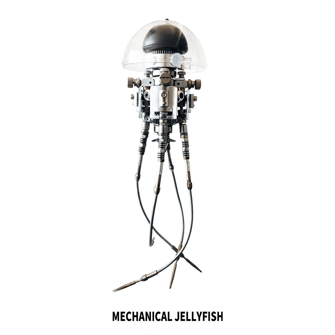 3D Metal Puzzles Steampunk Giant Squid Model Kit, 295+PCS DIY Assembly, Animal Metal Puzzle for Adults & Teens 16+, Exquisite Desktop Display for Home and Office Decor