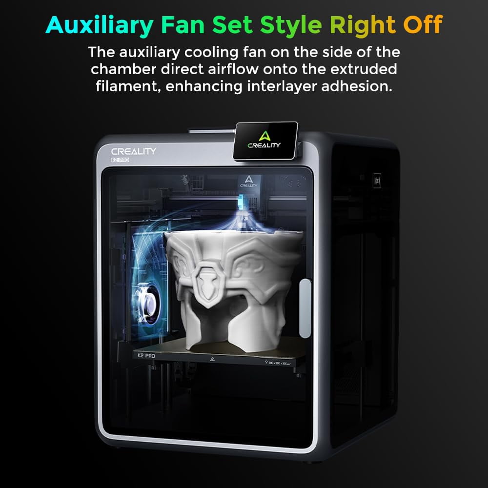 Creality Official K2 Combo 3D Printer, Multi-Color 3D Printer with CFS, 600mm/s High-Speed Printing, 300℃ Direct Drive Extruder, Auto Leveling, AI Chamber Camera, 10.24x10.24x10.24 inch Build Volume