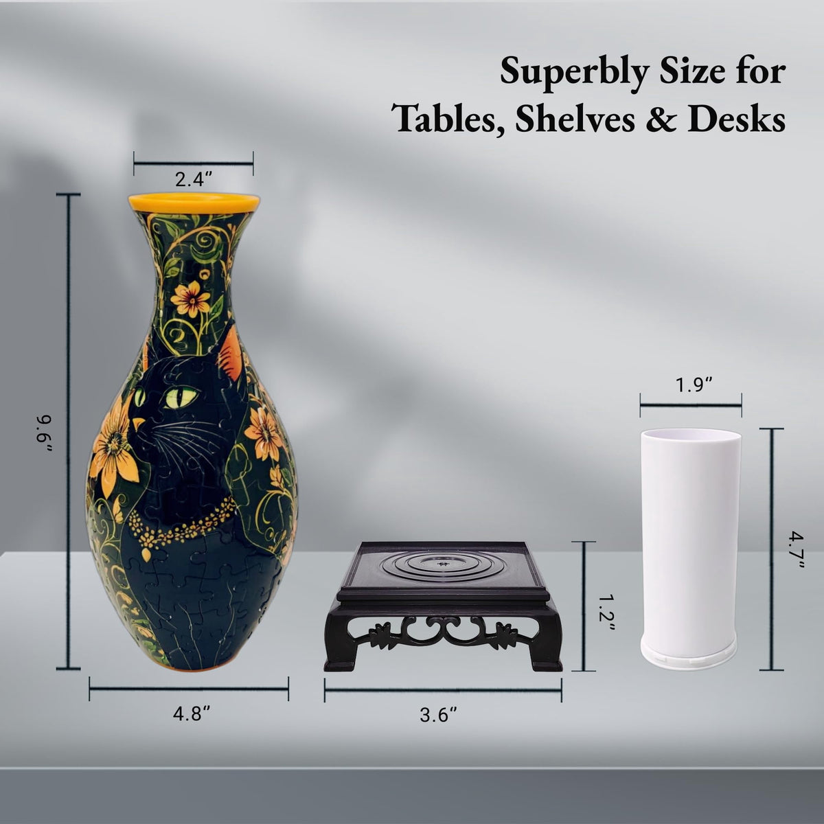 3D Puzzle Vase for Adults, Creative Vase Puzzle for Flowers(Secret Butterfly)