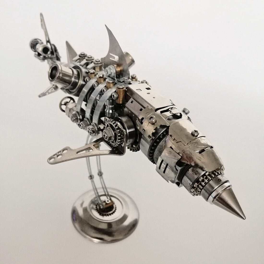 3D Metal Puzzles Steampunk Giant Squid Model Kit, 295+PCS DIY Assembly, Animal Metal Puzzle for Adults & Teens 16+, Exquisite Desktop Display for Home and Office Decor
