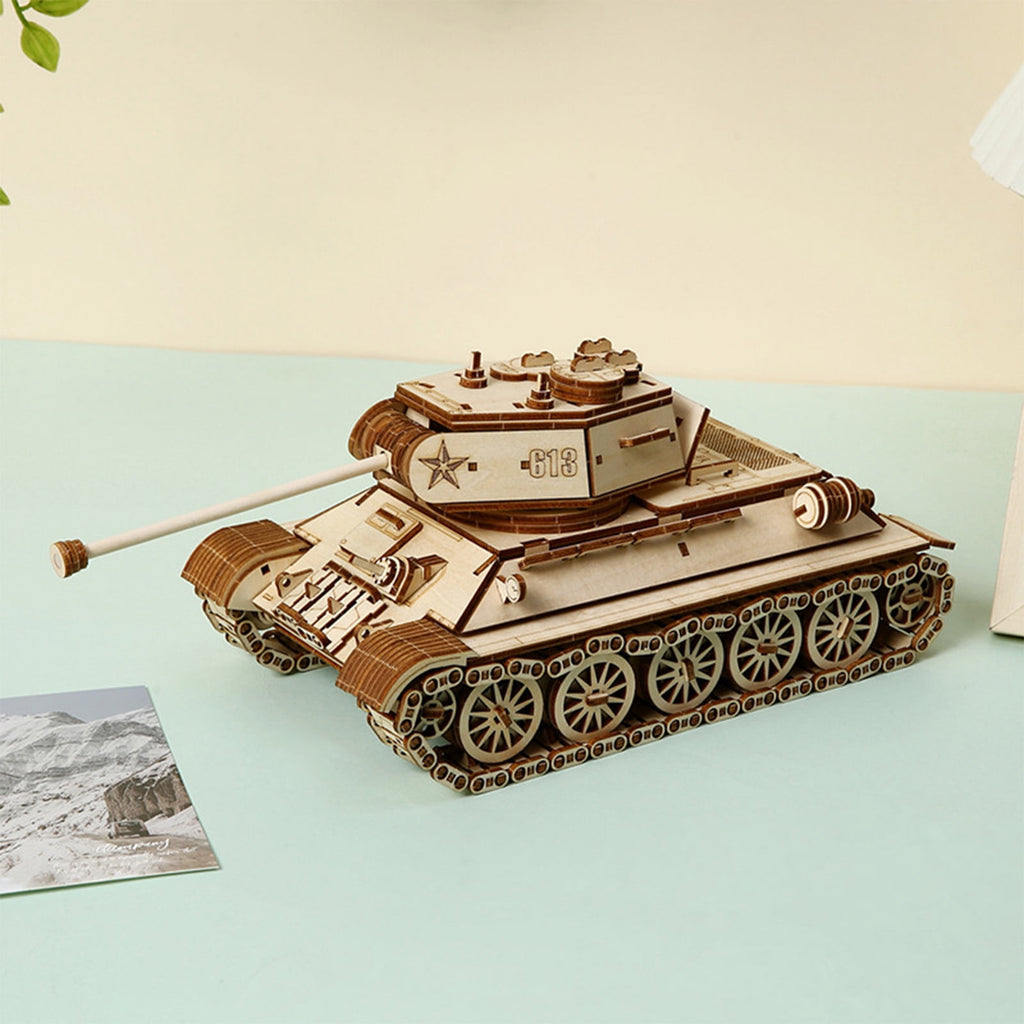 Tank Model Toy 661 piecs 3D Wooden Puzzle for Adult Best Gift Building Jigsaw