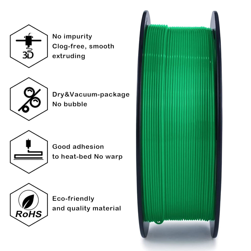 Ziro 3D PLA PRO Filament, 1.75mm 1kg, Metallic Silver