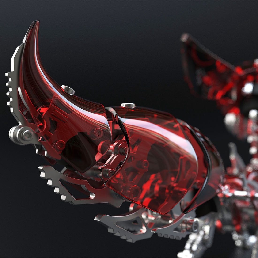 3D Metal Puzzle 339PCS Linglong Fox Hanfei Mechanical Creative DIY Assembly Model Hobby Craft Kit For Desk Display, Home Office Decor, Creative Gifts And Hobbyists