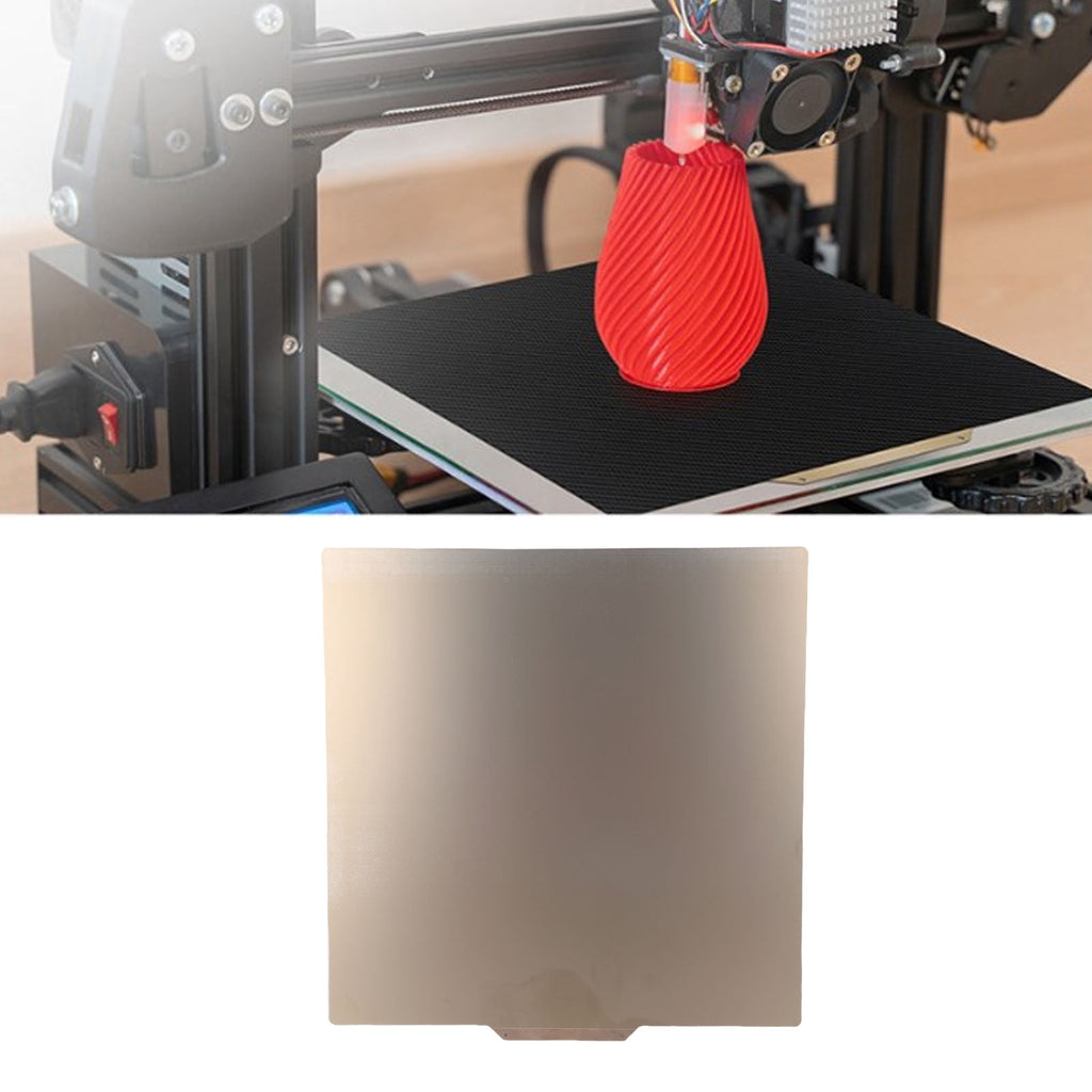 Vowen Build Plate PEI Sheet Fit for Qidi Plus 4 3D Printer Platform Textured Glossy 2 Sided Flexible Print Bed 310x310mm