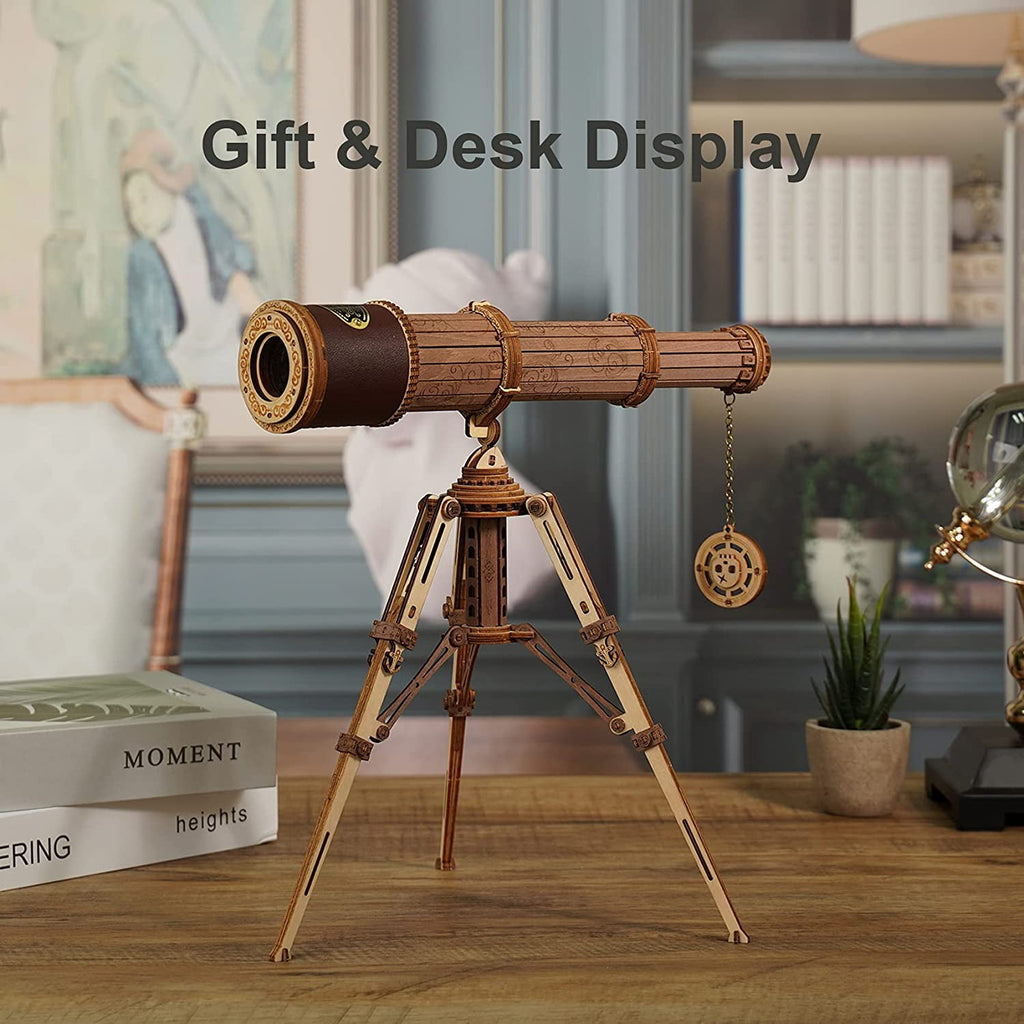 ROKR 3D Wooden Puzzles DIY Monocular Telescope Model Kit Birthday Gift for Adults and Teens