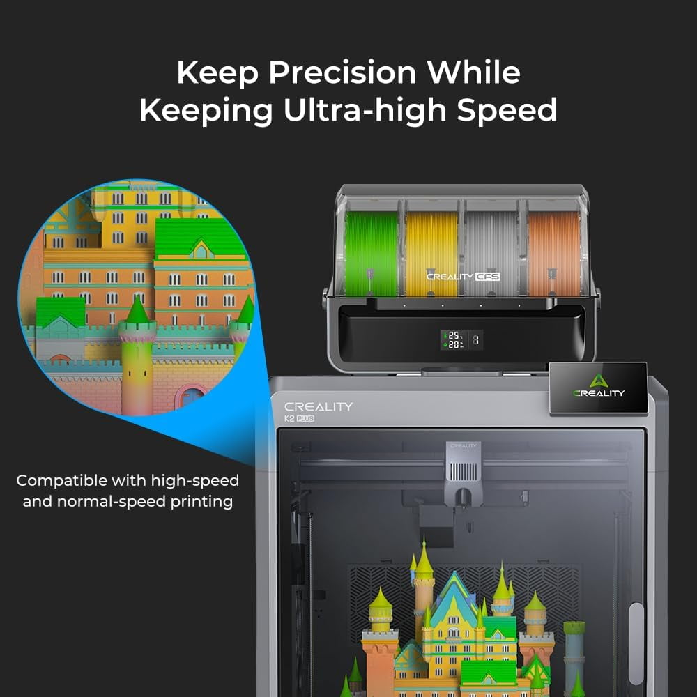 Creality Hyper PLA RFID 3D Printing Filament 1kg RFID Detection High Speed for K2 Plus 3D Printers,White