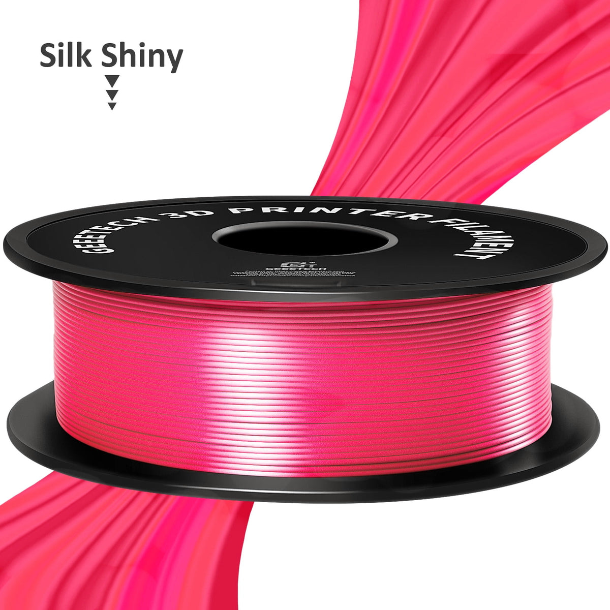 GEEETECH 3D Printer silk magenta PLA Filament 1.75mm 1kg Spool (2.2lbs),Dimensional Accuracy +/- 0.03mm