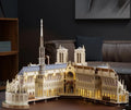 4D Build Notre Dame 3D Model Kit Puzzle with LED Lights