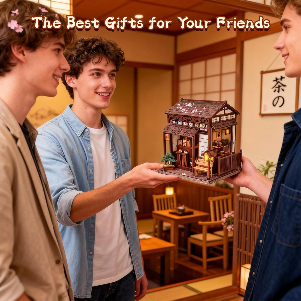 Book Nook Kit for Adults, Booknook DIY Miniature House Kit, 3D Wooden Puzzles for Adults and Teens, Wood Gifts for Book Lovers Women Friends