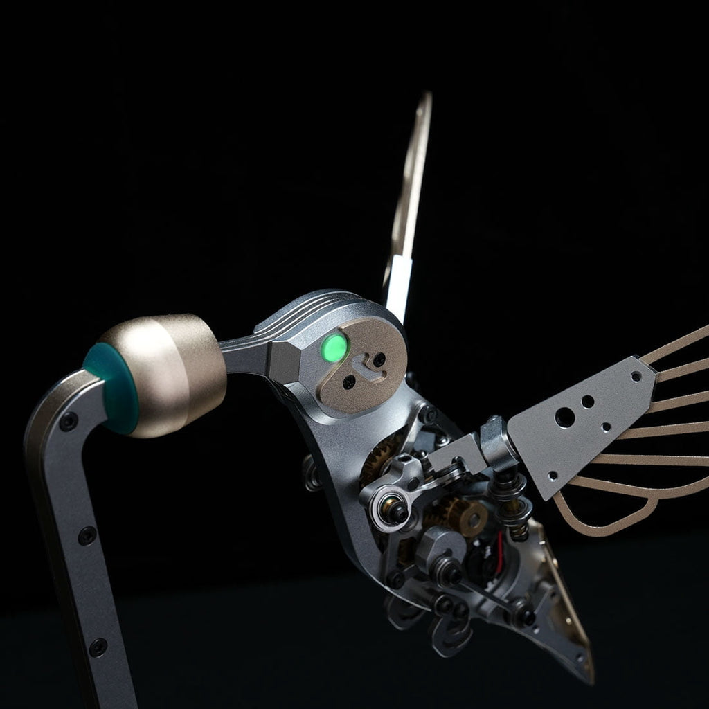 Hummingbird 3D Metal Puzzle for Adults, Mechanical Dynamic Bird Metal Model Kit with Transmission Mechanism, DIY Assembly Bionic Bird 3D Puzzle Jigsaw Animal, Semi-Finished