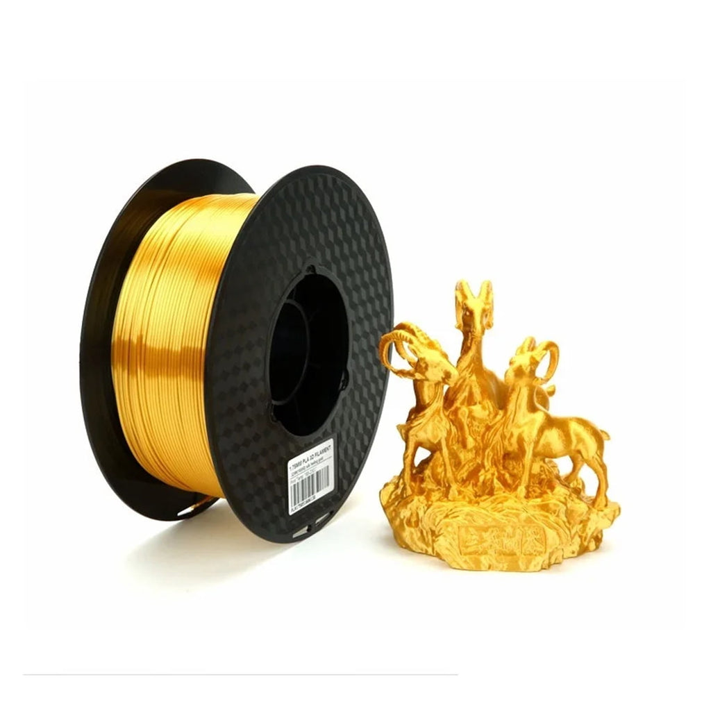 Silk PLA Filament 1.75mm 500g, 3d Printer Filament Silky Shine 3d Pen Printing Materials, Shiny Metallic Smooth Silver Gold Pla