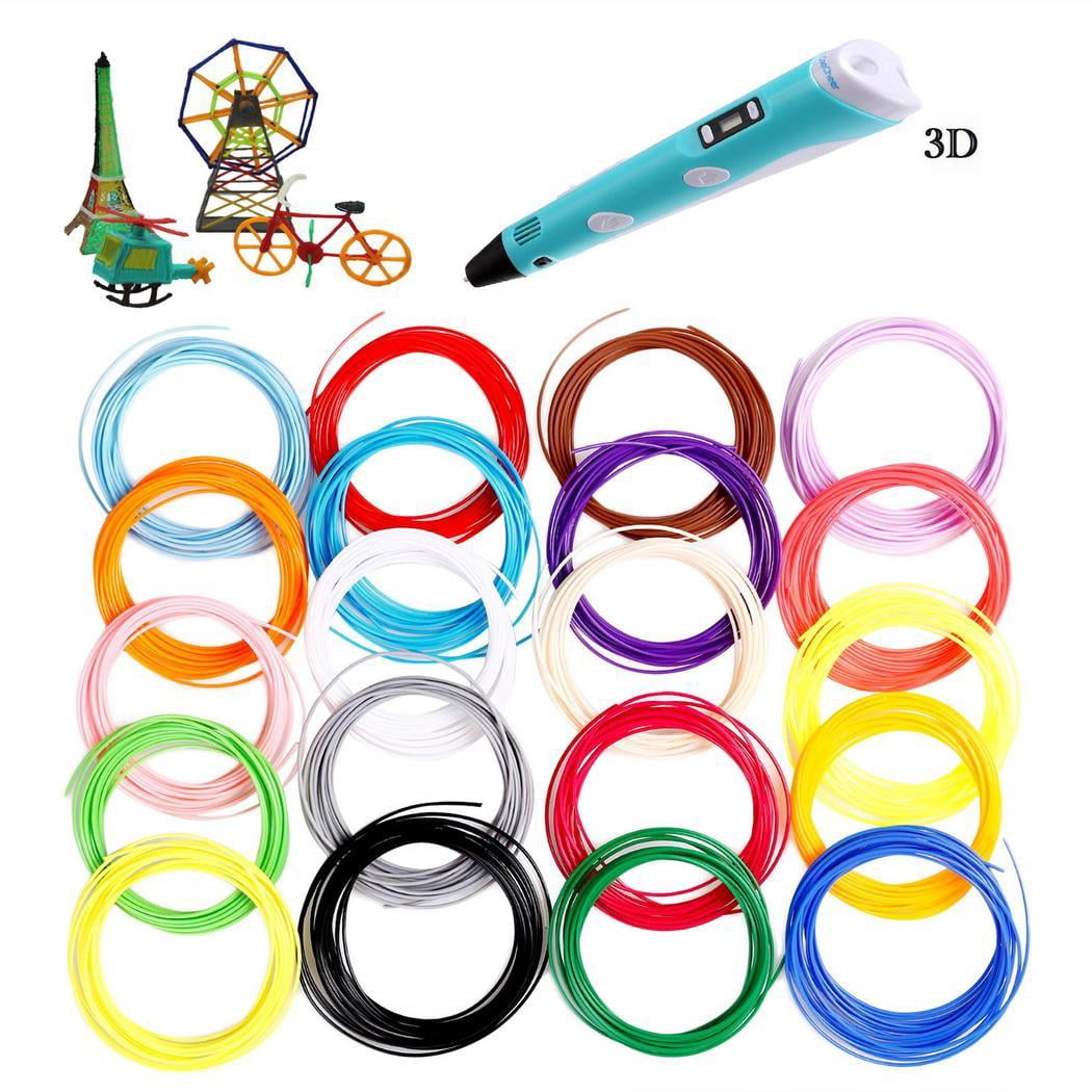 Printing Filament PLA Modeling For 3D Printer Pen Drawing 20pcs 1.75mm 10m Cool Design VAF
