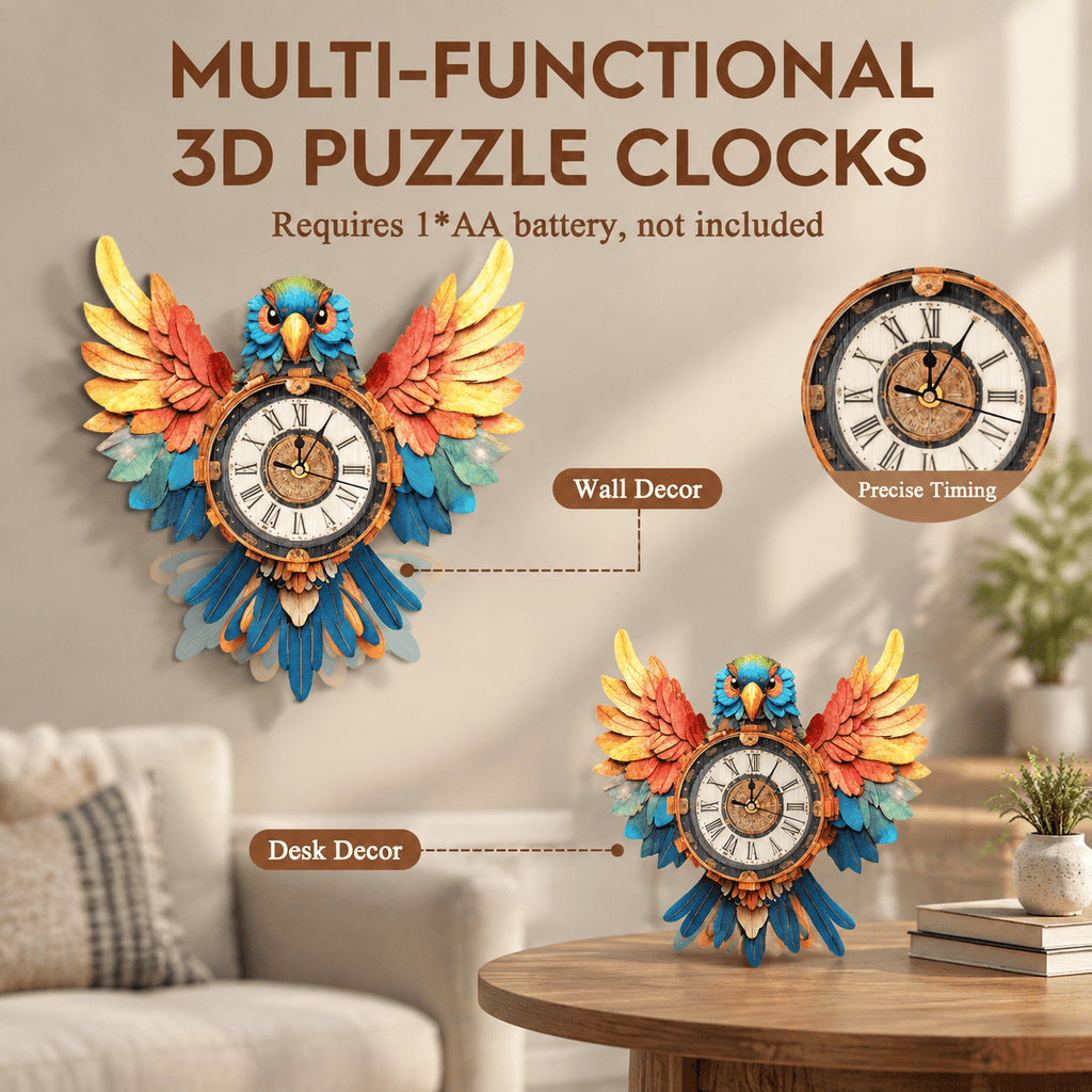 3d Wooden Puzzles For Adults-dachshund Clock Puzzle-adult Crafts