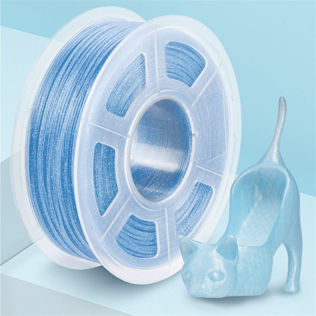 3D Printer PLA Filament, Glitter Sky Blue, 1.75mm +/- 0.02 Mm 1kg, Great for 3d Printing Pen 3D Printing