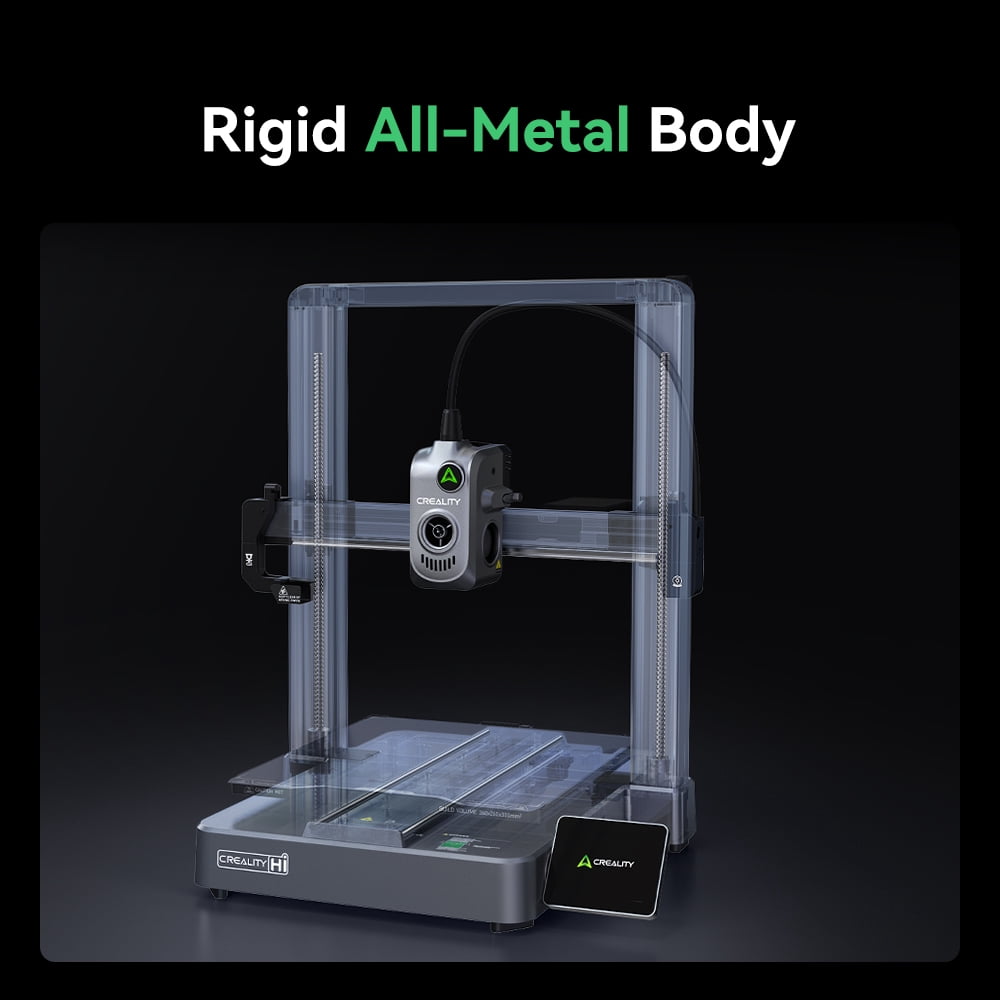 Creality Hi Multicolor 3D Printer for Beginners and Kids Fast 500mm/s, Auto-leveling with AI Camera Large 10.3×10.3×11.8in Build Volume
