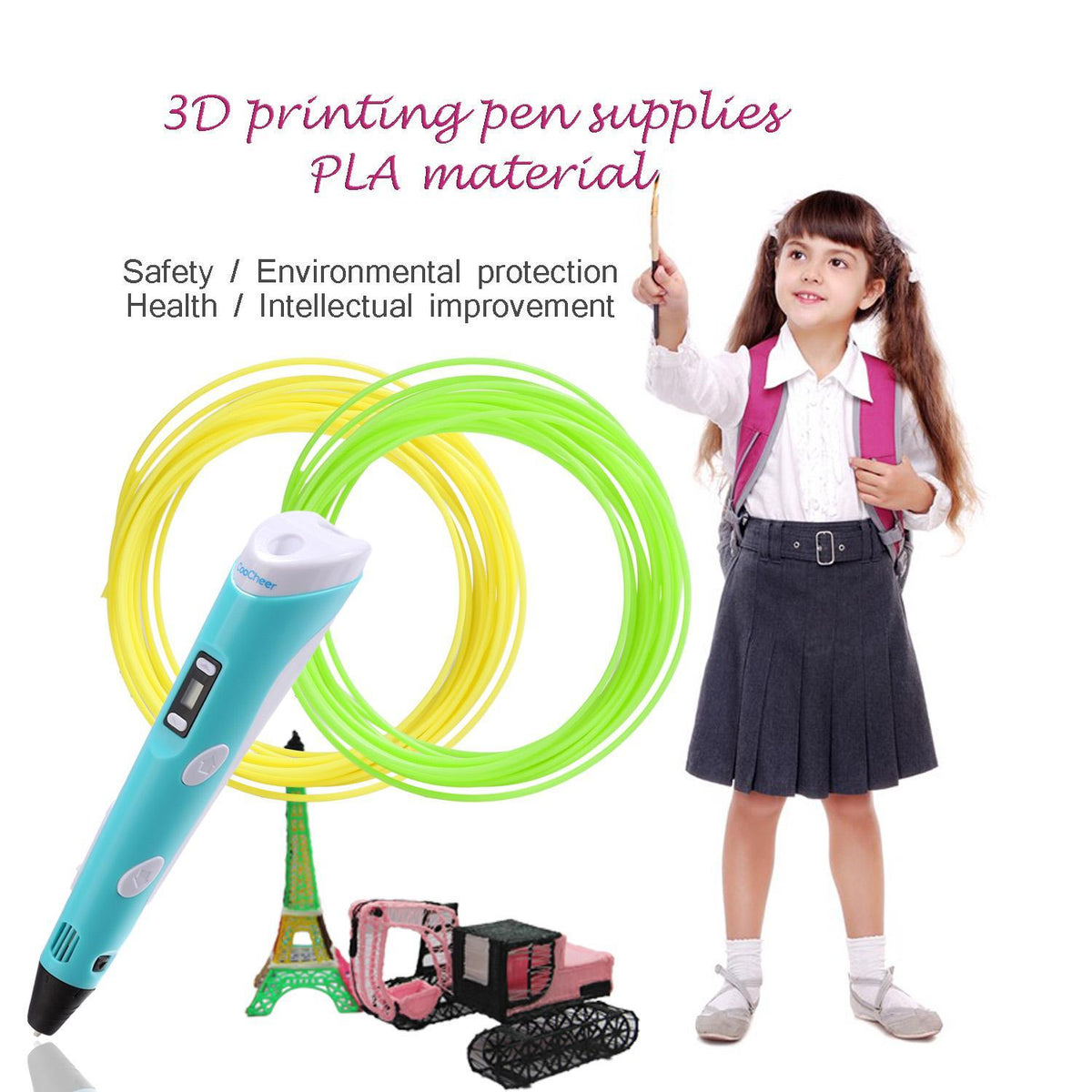 20pcs 1.75mm 5m Printing Filament PLA Modeling For 3D Printer Pen Drawing BETT