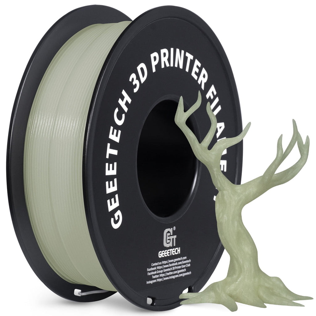 Geeetech Glow in The Dark PLA 3D Printer Filaments, 1 kg Spool with Desiccant, for Most 3D Printers, Blue