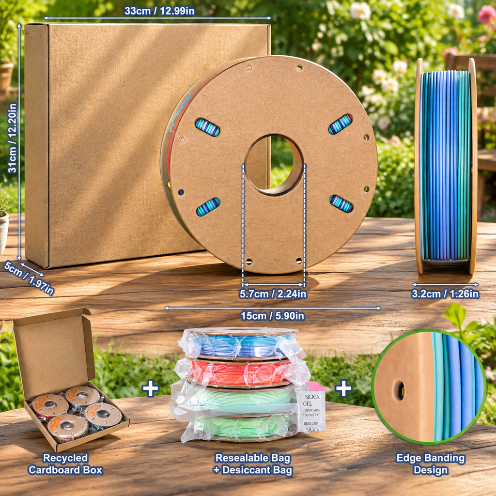 Plament Bundle 8 Colors 1.75mm ± 0.02mm Dimensional Accuracy 8 * 250g Spools For Fdm 3d Printers