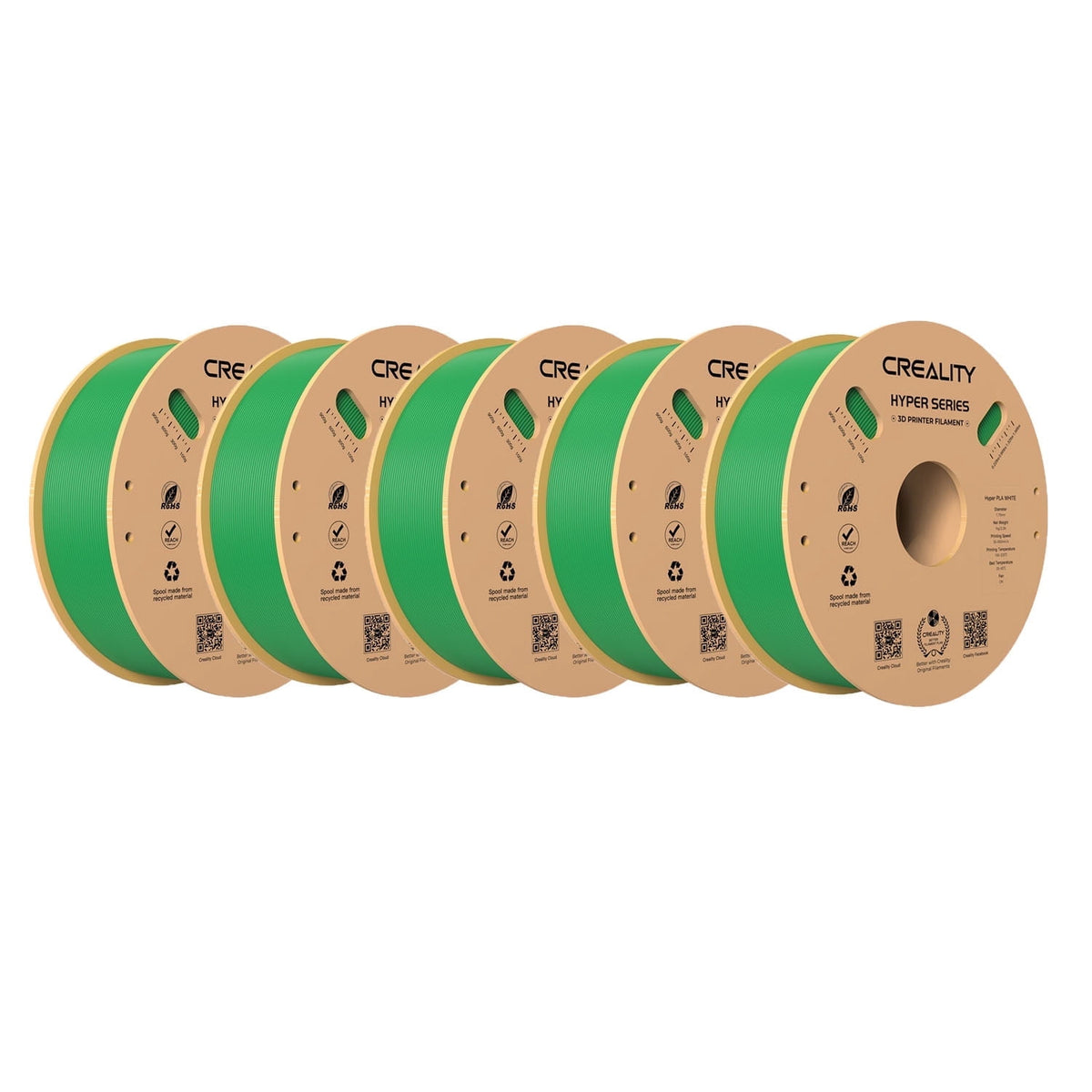 15 Pack Creality Hyper PLA 1.75 mm Filament Fast 30-600mm/s Smooth Extrusion for Most 3D Printer 15kg/33lbs,15 Colors