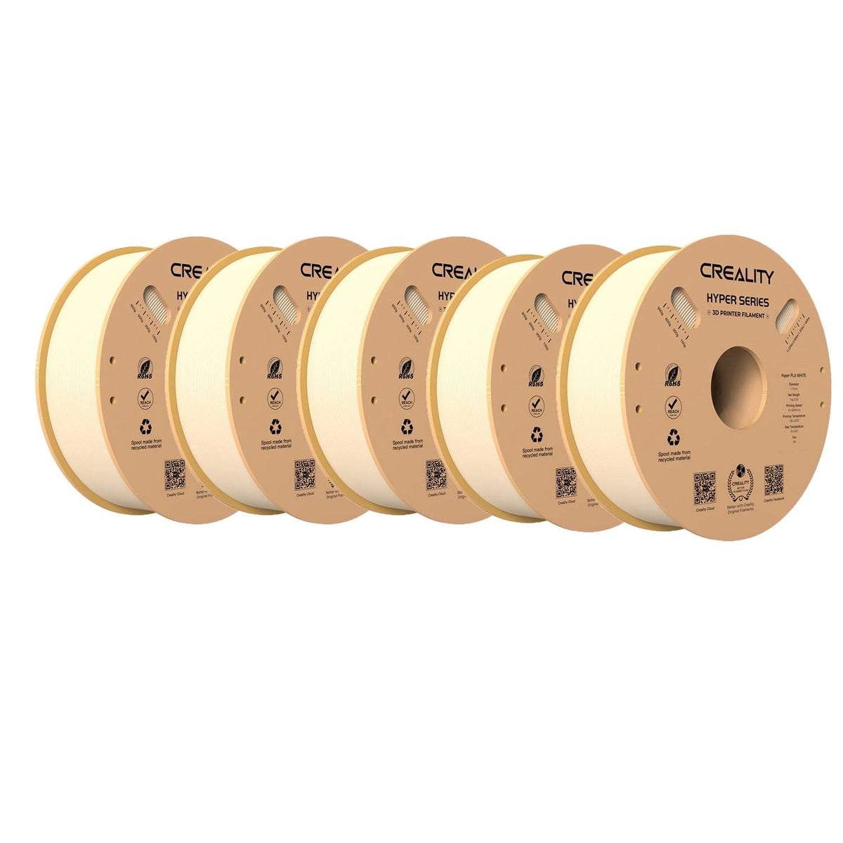 15 Pack Creality Hyper PLA 1.75 mm Filament Fast 30-600mm/s Smooth Extrusion for Most 3D Printer 15kg/33lbs,15 Colors