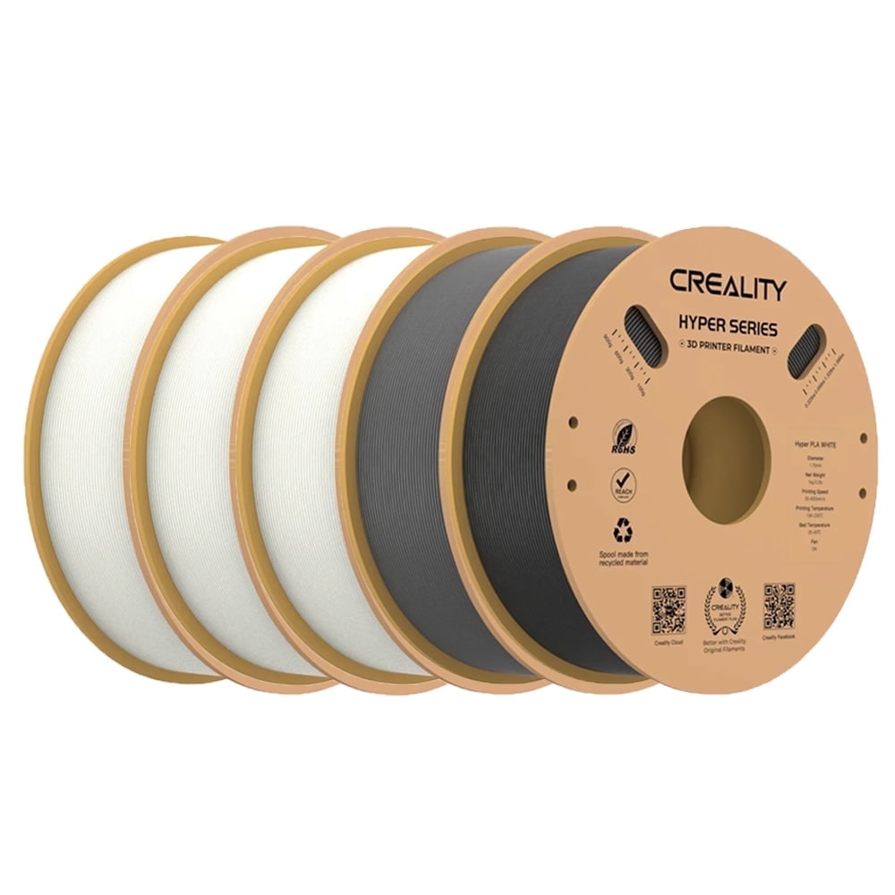 15 Pack Creality Hyper PLA 1.75 mm Filament Fast 30-600mm/s Smooth Extrusion for Most 3D Printer 15kg/33lbs,15 Colors