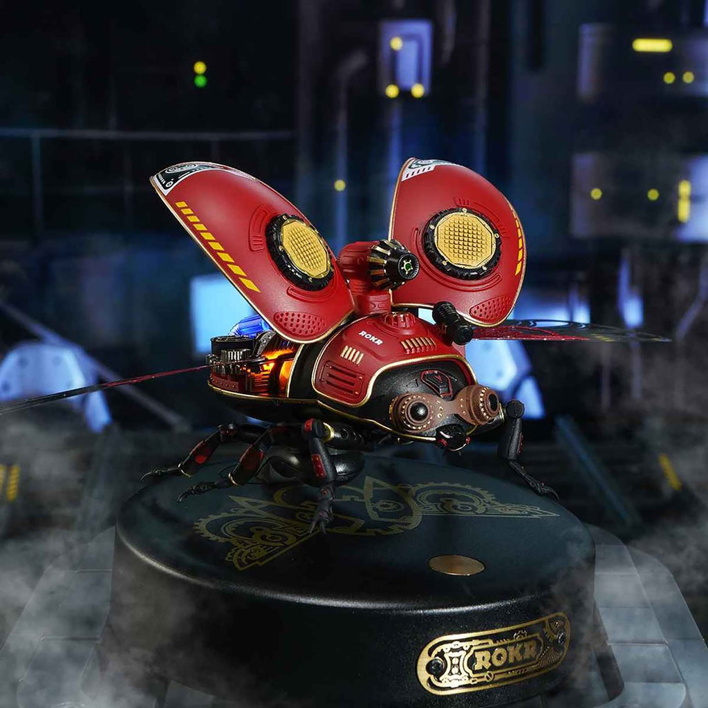 ROKR 3D Puzzle 147 Pieces Scout Beetle Model DIY ABS Metal Punk Style Gifts for Teen&Adult