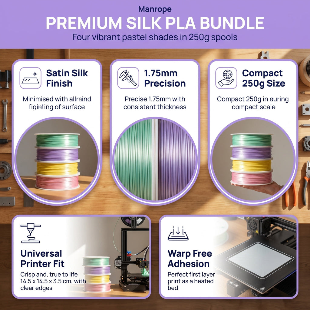 IFANLANDOR Ifanor Premium Pla Filament, Assorted Colors, 1.75mm, Smooth Prints, Low Warping, for DIY