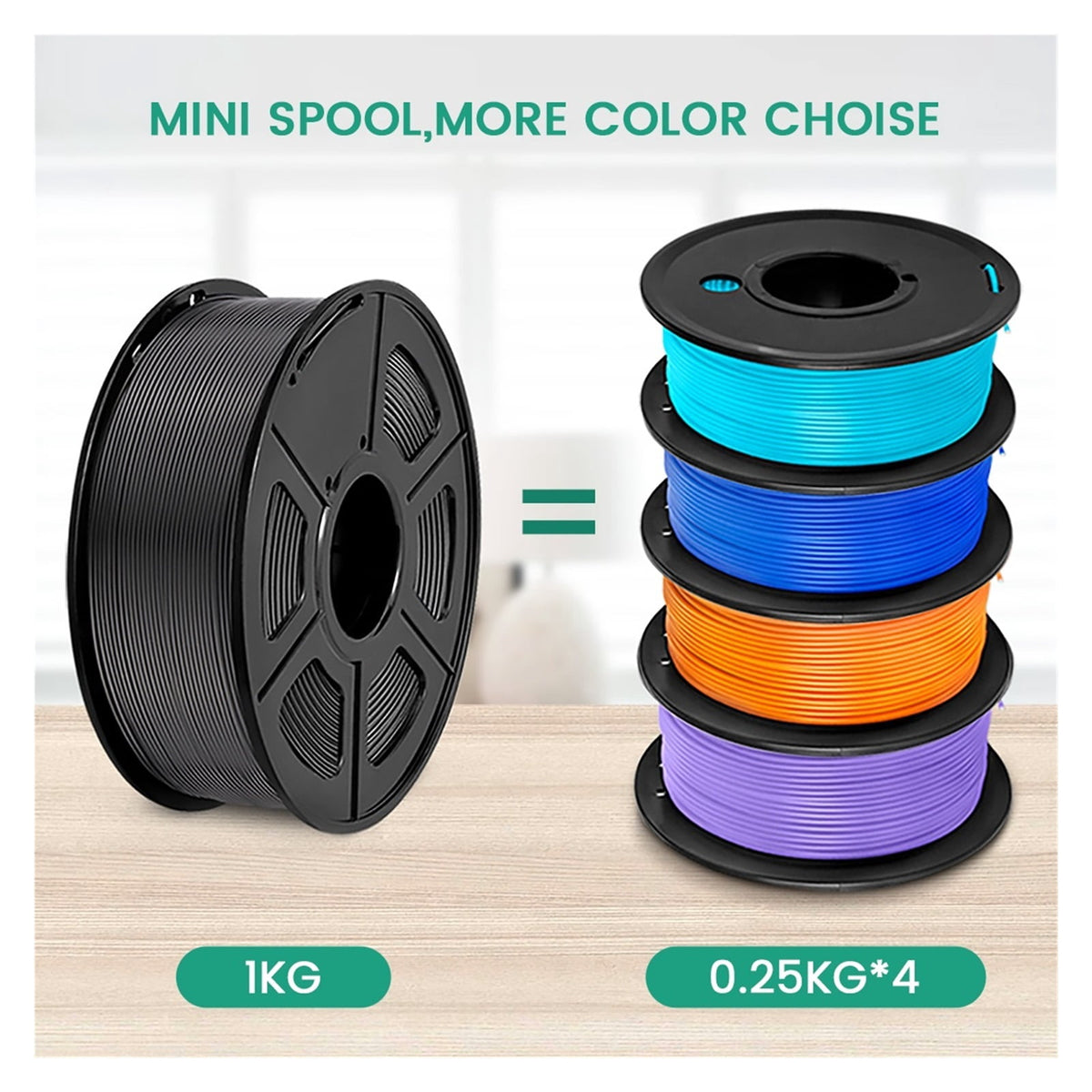 5Rolls PLA Filament 1.75MM Child 3D Pen 0.25KG/Roll, Arranged Neatly No Knots No Bubble Eco-Friendly Odorless