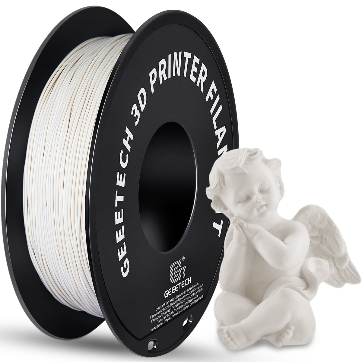 GEEETECH Matte PLA Filament, 1.75mm Matte Black 3D Printer Filament, 1kg Spool (2.2lbs), Dimensional Accuracy +/- 0.03 mm, Fit Most FDM Printer
