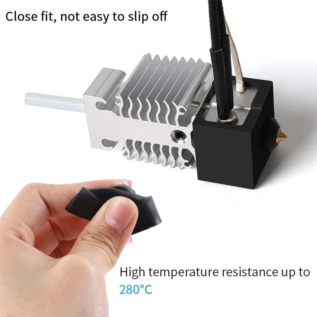 Premium Extruder Hotend Heater Block Set Brass Nozzle Replacement Part 0.4mm Kit Assembled Aluminum Alloy Device 3.54 inches / 9 cm Long For 3D Printers