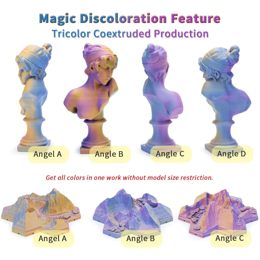 Ziro 3D Tri-Color Matte PLA 1.75mm 1kg, Volcano